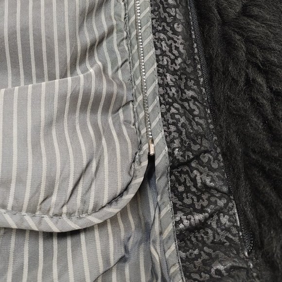 GENUINE LEATHER/FUR WOMANS COAT SIZE M BY PELLE STUDIO FEATURING THINSULATE - Picture 10 of 14